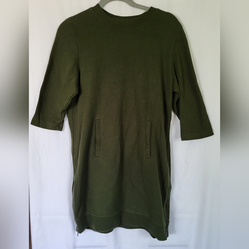 Fabletics Elelna Women Small Hunter Green Sweatshirt Dress
